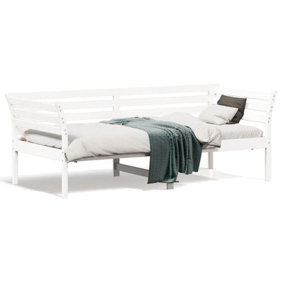 Day Bed without Mattress White 90x190 cm Solid Wood Pine Payday Deals