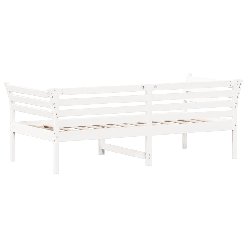 Day Bed without Mattress White 90x190 cm Solid Wood Pine Payday Deals