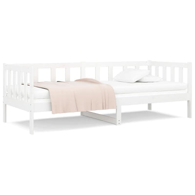 Day Bed without Mattress White 90x190 cm Solid Wood Pine Payday Deals