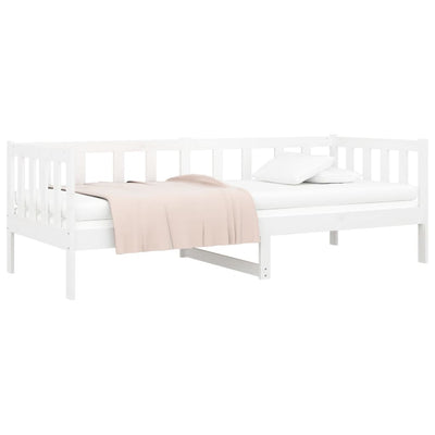 Day Bed without Mattress White 90x190 cm Solid Wood Pine Payday Deals