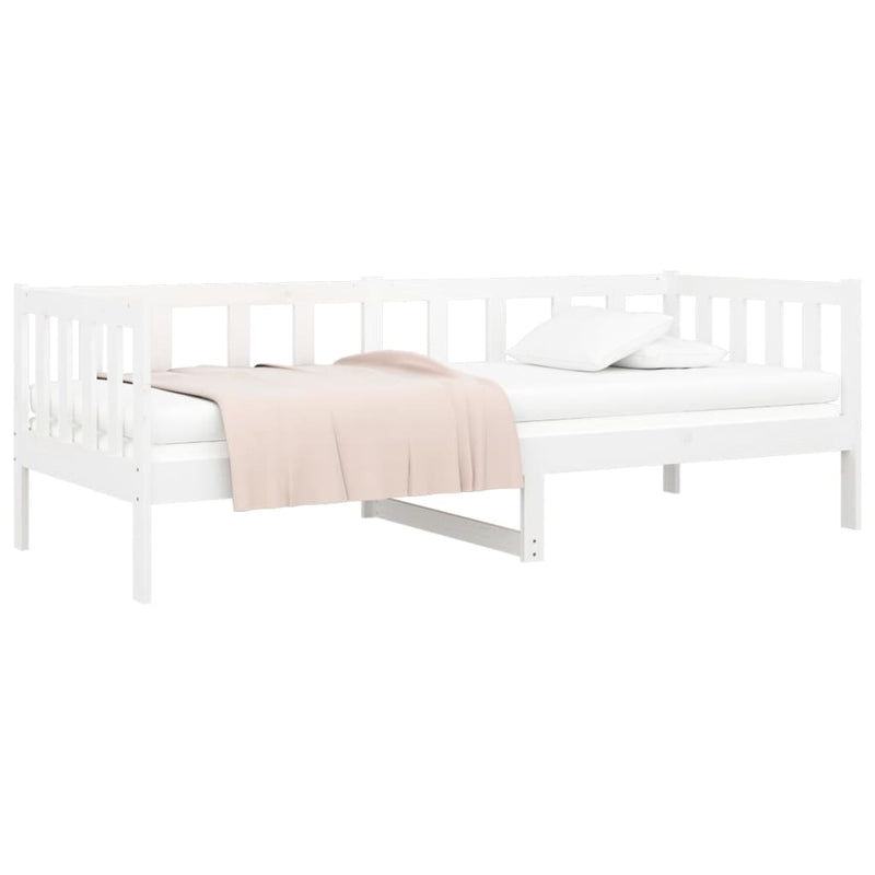 Day Bed without Mattress White 90x190 cm Solid Wood Pine Payday Deals
