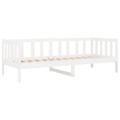 Day Bed without Mattress White 90x190 cm Solid Wood Pine Payday Deals
