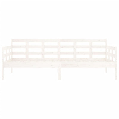 Day Bed without Mattress White Solid Wood Pine 90x190 cm Payday Deals