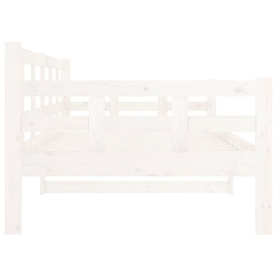 Day Bed without Mattress White Solid Wood Pine 90x190 cm Payday Deals