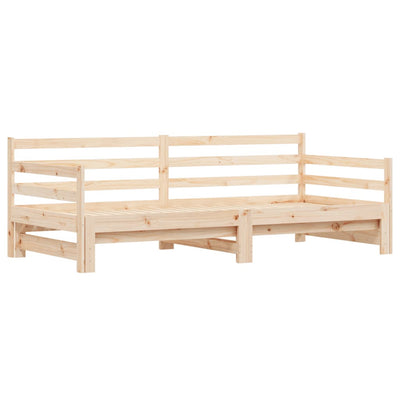 Daybed with Trundle 92x187 cm Single Size Solid Wood Pine Payday Deals