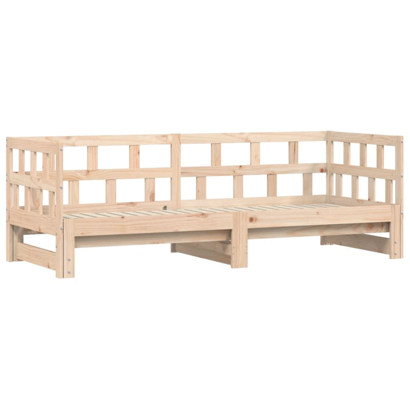 Daybed with Trundle 92x187 cm Single Size Solid Wood Pine Payday Deals