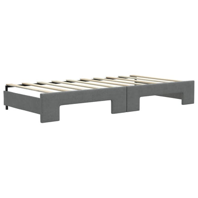 Daybed with Trundle and Drawers Dark Grey 90x190 cm Fabric Payday Deals