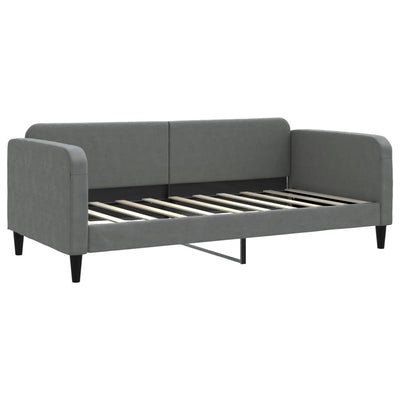 Daybed with Trundle and Drawers Dark Grey 92x187 cm Single Size Fabric Payday Deals