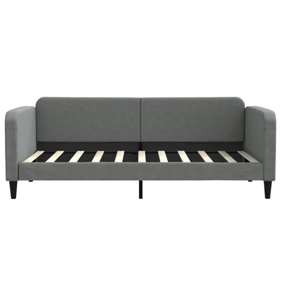 Daybed with Trundle and Drawers Dark Grey 92x187 cm Single Size Fabric Payday Deals