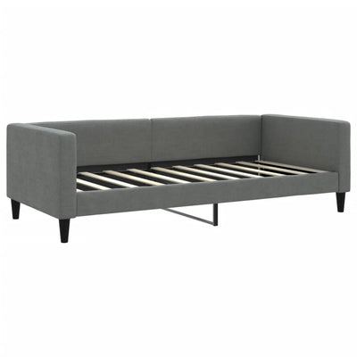 Daybed with Trundle Dark Grey 90x190 cm Fabric Payday Deals
