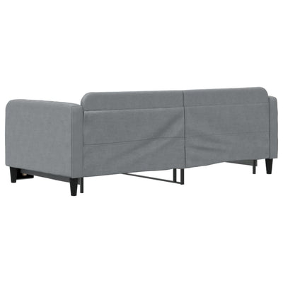 Daybed with Trundle without Mattress Light Grey 90x190 cm Payday Deals