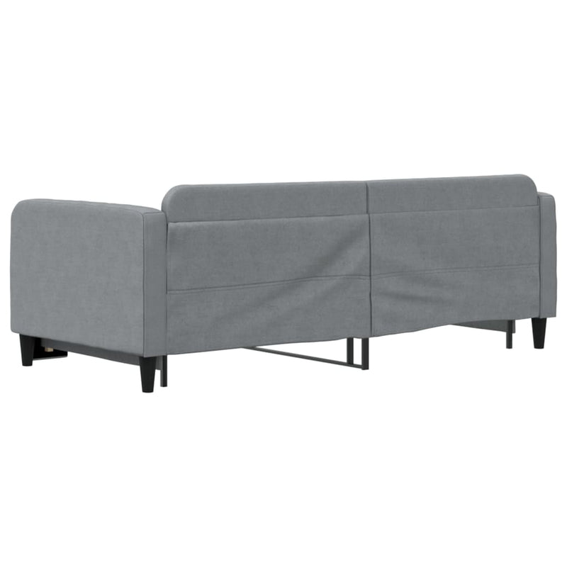 Daybed with Trundle without Mattress Light Grey 90x190 cm Payday Deals