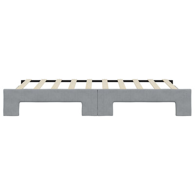 Daybed with Trundle without Mattress Light Grey 90x190 cm Payday Deals