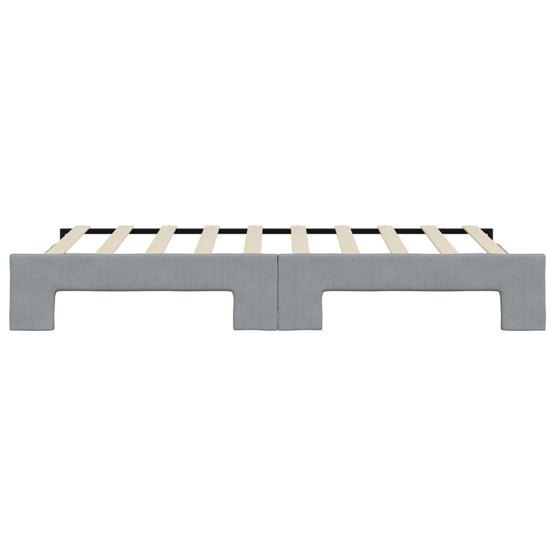 Daybed with Trundle without Mattress Light Grey 90x190 cm Payday Deals