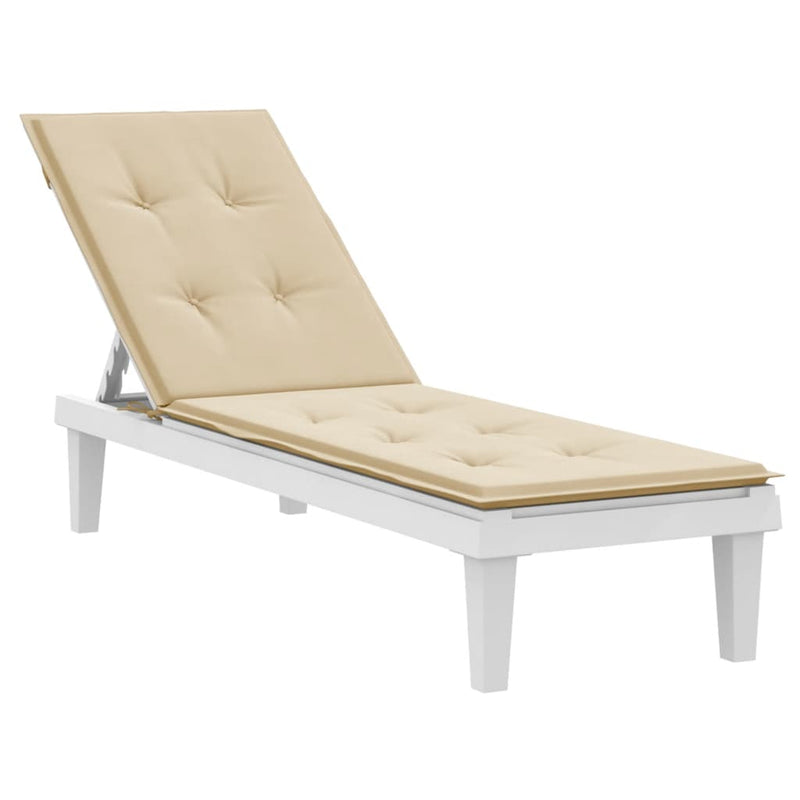 Deck Chair Cushion Beige (75+105)x50x3 cm Payday Deals