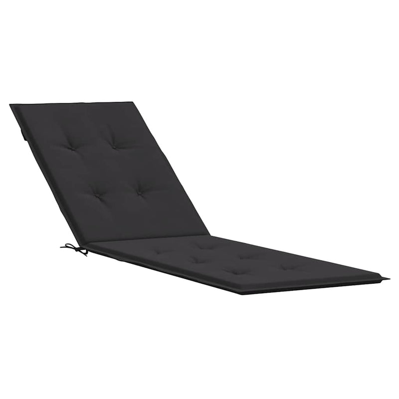 Deck Chair Cushion Black (75+105)x50x4 cm Payday Deals
