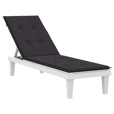 Deck Chair Cushion Black (75+105)x50x4 cm Payday Deals