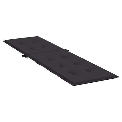 Deck Chair Cushion Black (75+105)x50x4 cm Payday Deals