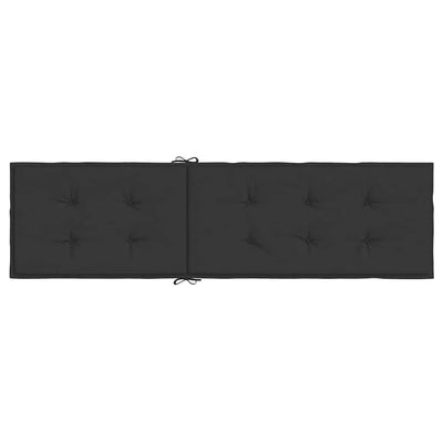 Deck Chair Cushion Black (75+105)x50x4 cm Payday Deals