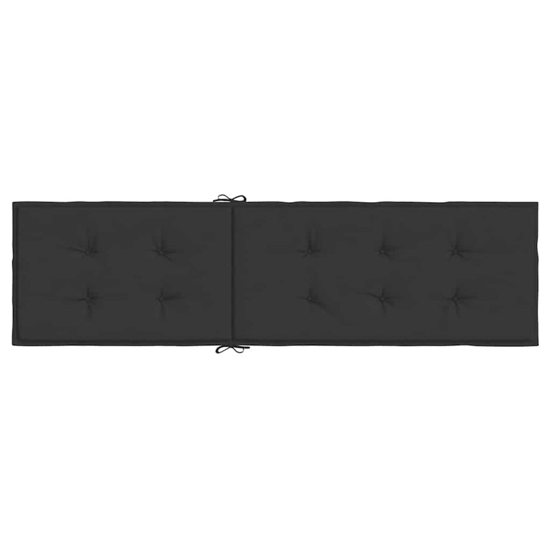 Deck Chair Cushion Black (75+105)x50x4 cm Payday Deals