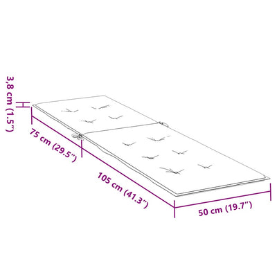 Deck Chair Cushion Cream (75+105)x50x4 cm Payday Deals