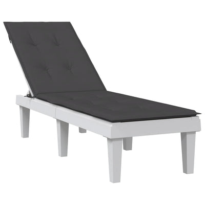 Deck Chair Cushion Melange Anthracite (75+105)x50x3 cm Fabric
