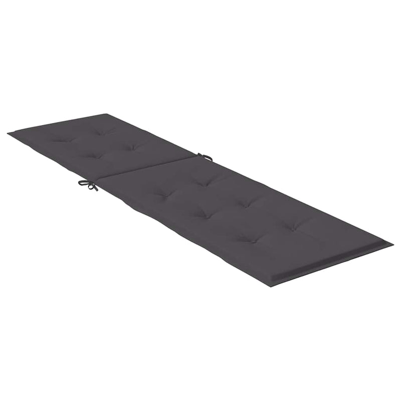 Deck Chair Cushion Melange Anthracite (75+105)x50x4 cm Fabric Payday Deals