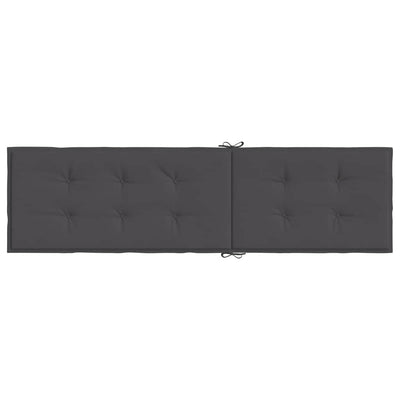 Deck Chair Cushion Melange Anthracite (75+105)x50x4 cm Fabric Payday Deals