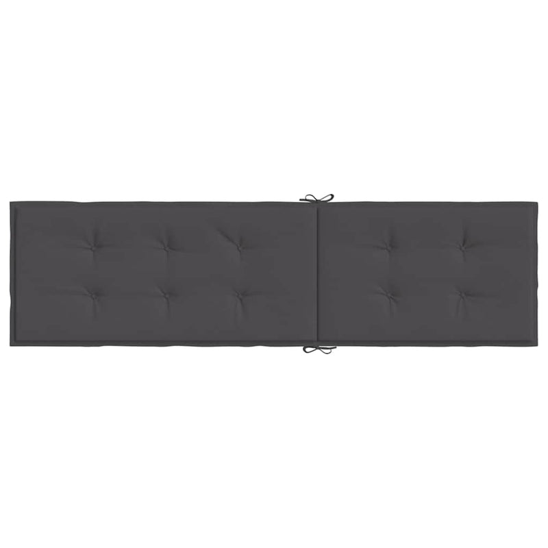 Deck Chair Cushion Melange Anthracite (75+105)x50x4 cm Fabric Payday Deals