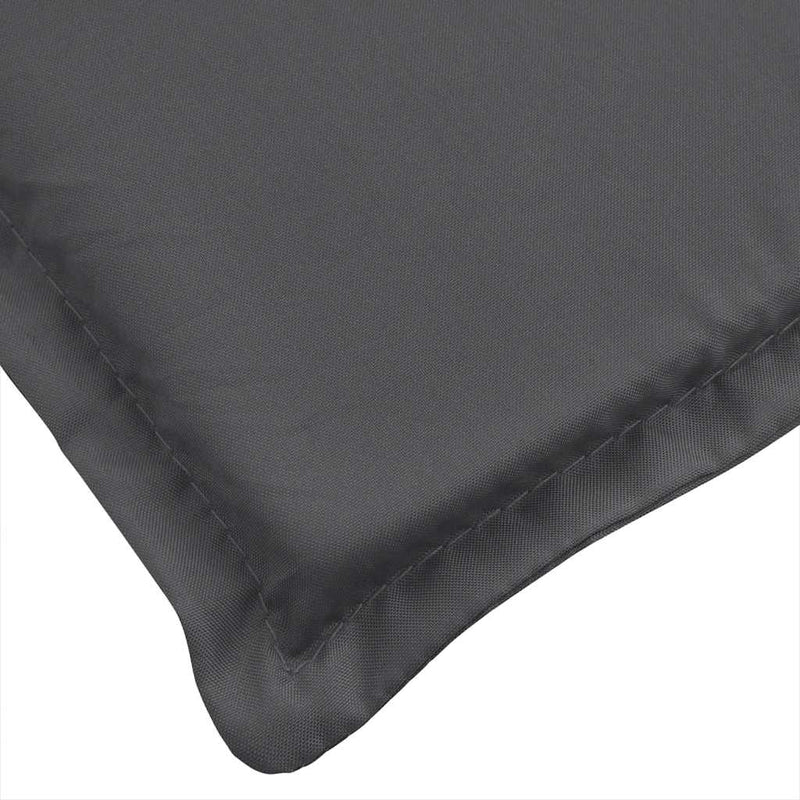 Deck Chair Cushion Melange Anthracite (75+105)x50x4 cm Fabric Payday Deals