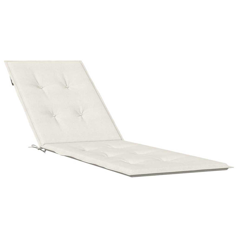 Deck Chair Cushion Melange Cream (75+105)x50x3 cm Fabric Payday Deals
