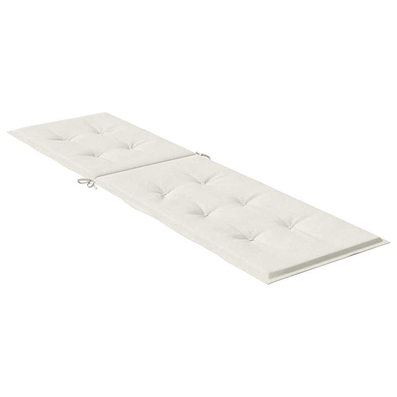 Deck Chair Cushion Melange Cream (75+105)x50x3 cm Fabric Payday Deals