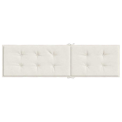 Deck Chair Cushion Melange Cream (75+105)x50x3 cm Fabric Payday Deals