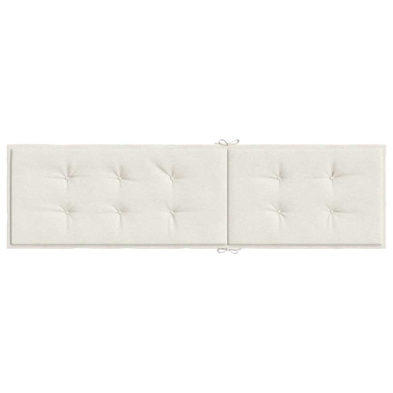 Deck Chair Cushion Melange Cream (75+105)x50x3 cm Fabric Payday Deals