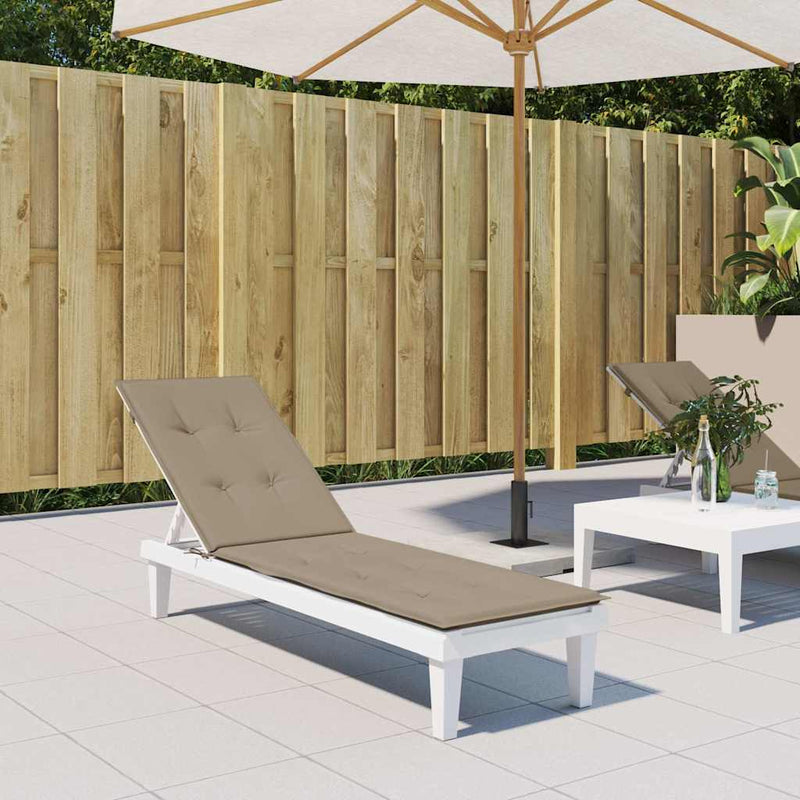 Deck Chair Cushion Taupe (75+105)x50x4 cm Payday Deals