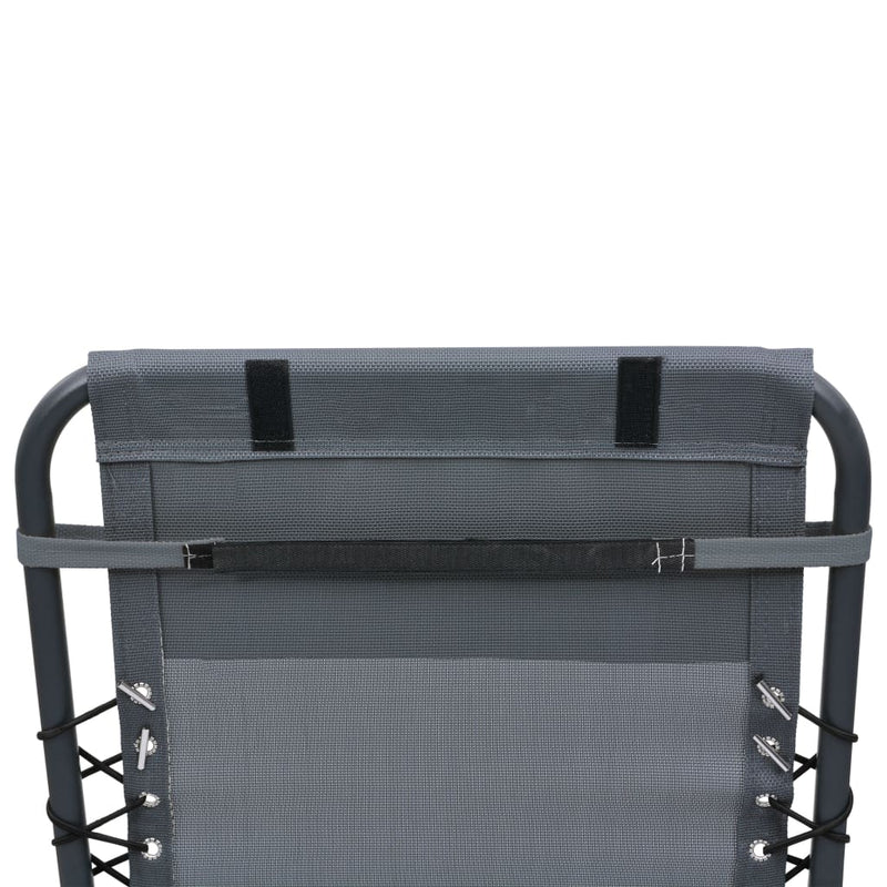 Deck Chair Headrest Grey 40x7.5x15 cm Textilene Payday Deals