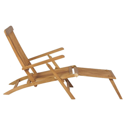 Deck Chairs with Footrests 2 pcs Solid Teak Wood Payday Deals