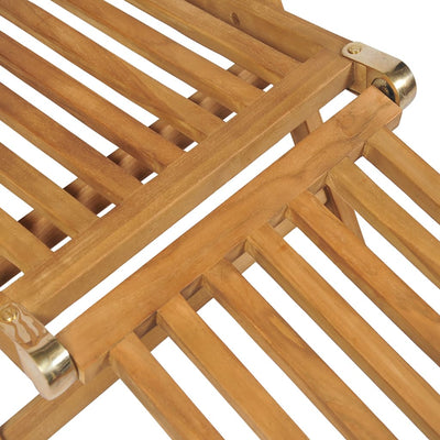Deck Chairs with Footrests 2 pcs Solid Teak Wood Payday Deals
