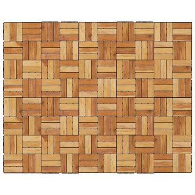 Decking Tiles 20 pcs 30x30 cm Solid Wood Teak Payday Deals