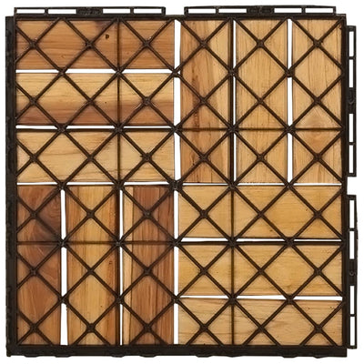 Decking Tiles 20 pcs 30x30 cm Solid Wood Teak Payday Deals
