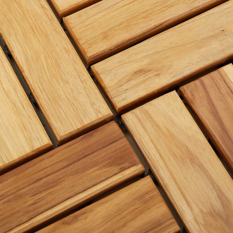 Decking Tiles 20 pcs 30x30 cm Solid Wood Teak Payday Deals