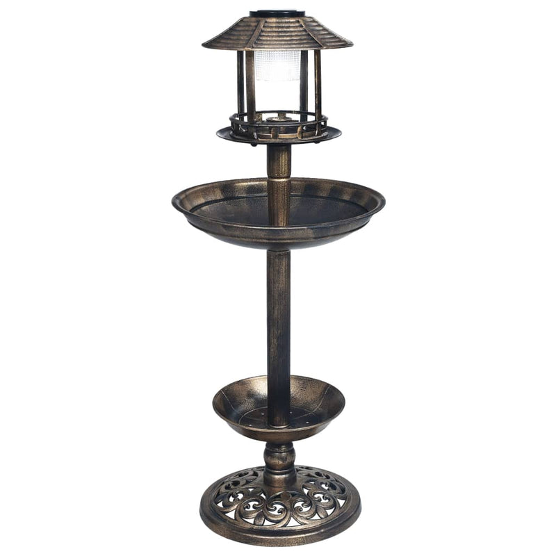 Decorative Birdbath with Solar Powered LED Lights Plastic Payday Deals