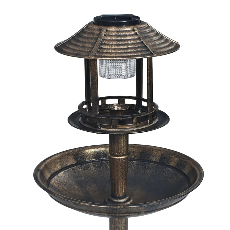 Decorative Birdbath with Solar Powered LED Lights Plastic Payday Deals