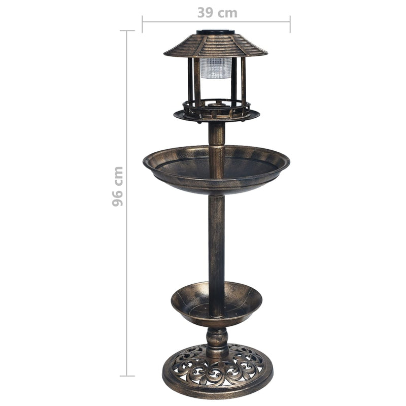 Decorative Birdbath with Solar Powered LED Lights Plastic Payday Deals