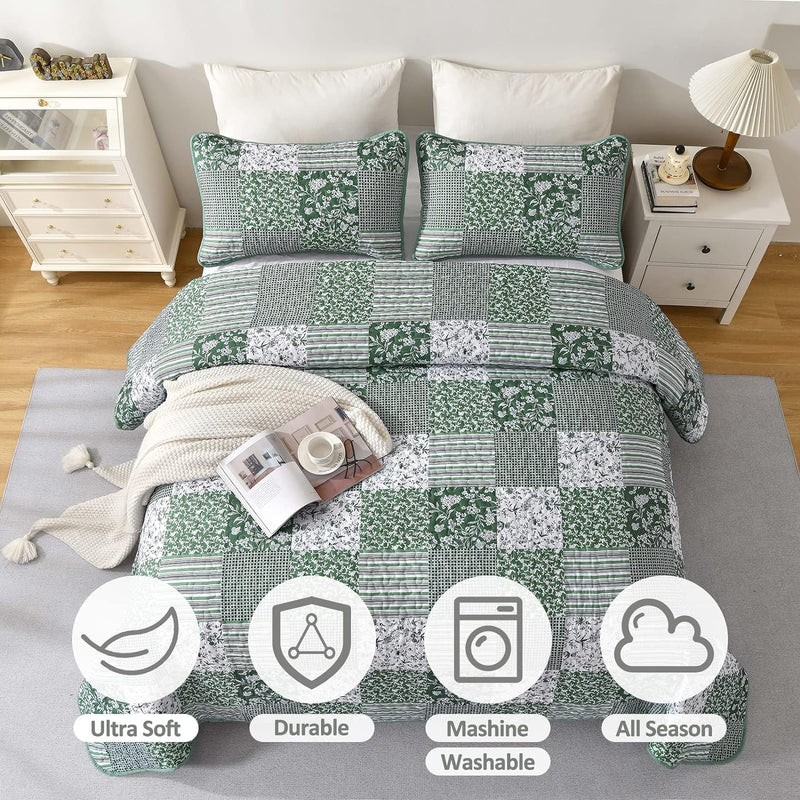 Delightful Quilted bedspread and pillowcovers set: Indulge in Comfort - Queen size Payday Deals