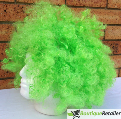 DELUXE AFRO WIG Curly Hair Costume Party Fancy Disco Circus 70s 80s Dress Up - Green Payday Deals