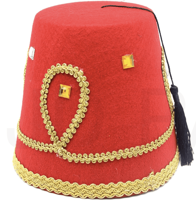 DELUXE TURKISH HAT Red Green Fez Tarboosh Dress Up Costume Party Moroccan Payday Deals