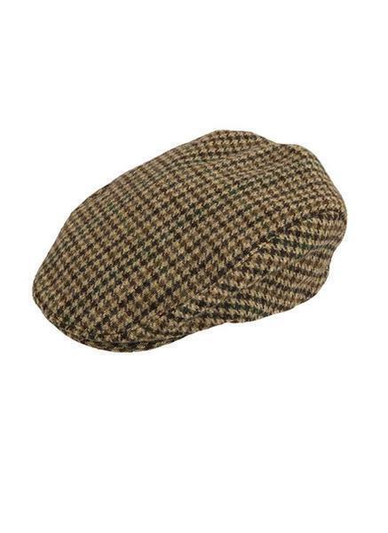 DENTS Abraham Moon Tweed Flat Cap Wool Ivy Hat Driving Cabbie Quilted 1-3038 - Brown - Large Payday Deals