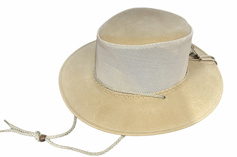 Dents Cooler Western Wide Brim Hat Sun Summer Outback Breathable - Stone - Small Payday Deals