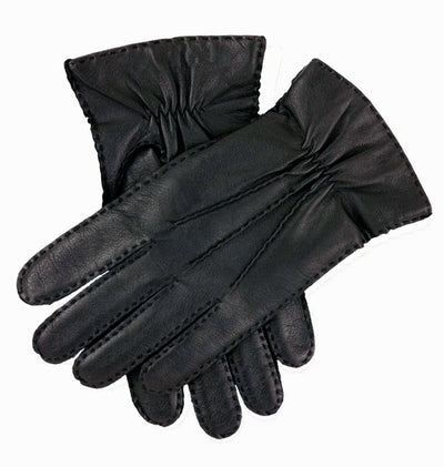 DENTS Men's Premium Kangaroo Leather Cashmere Lined Gloves Winter Gift - Black